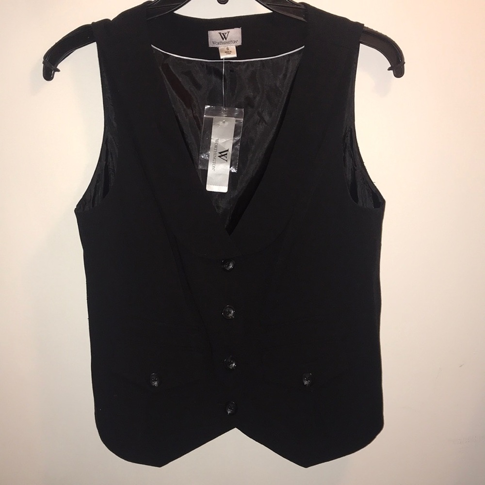 *BRAND NEW* Black Worthington 4 Button Blazer Vest